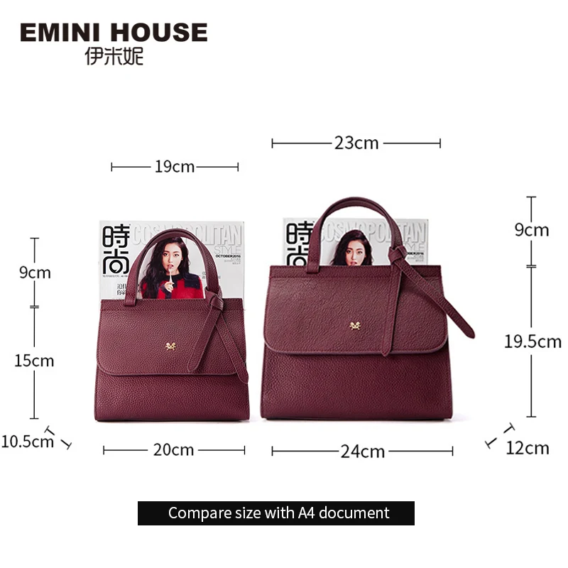 EMINI HOUSE сумка из натуральной кожи с бабочкой роскошные сумки женские сумки дизайнерские сумки через плечо для женщин сумка на плечо 2 размера