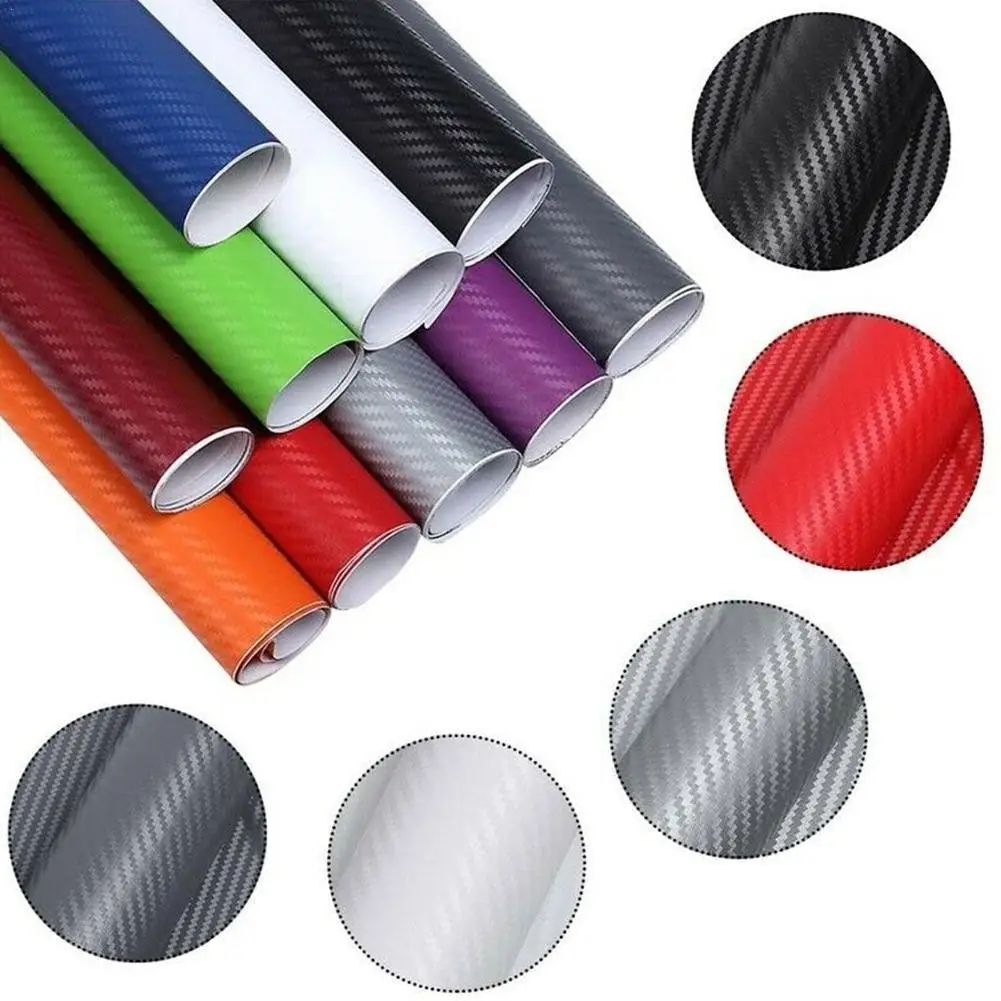 

Clearing Sale 3D Carbon Fiber Vinyl Film Sheet Decals Decorating Stickers Auto Wrapping Car Accessories Wrap P7Q9