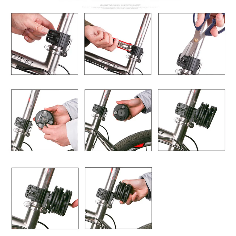 

WHEEL UP W Bicycle Lock With 3 Keys Foldable Bike Lock Zinc Alloy Powerful Security Cycling Mount Bracket Chain Locks