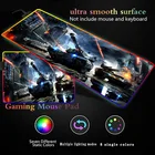 Большой игровой коврик для мыши World of Tanks, RGB, USB, Светодиодный светящийся геймерский коврик для клавиатуры, мыши XXL, 14 режимов освещения для ПК, компьютера, ноутбука