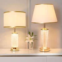 tuda post modern luxury glass crystal table lamp for living room study bedroom bedside lamps home decoration household desk lamp
