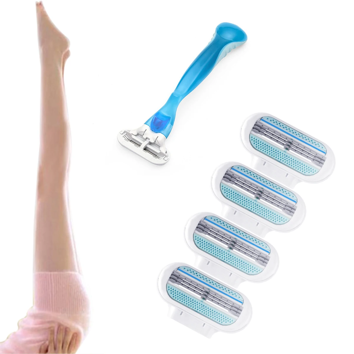 4 шт. рюкзак женский 3 лезвия бритвенные головки кожи электрическая бритва уход за