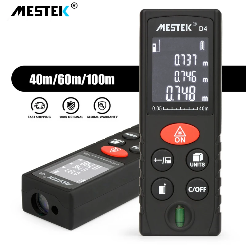 Лазерный дальномер MESTEK 40 м 60 100 trena лазерный строительный измерительный прибор