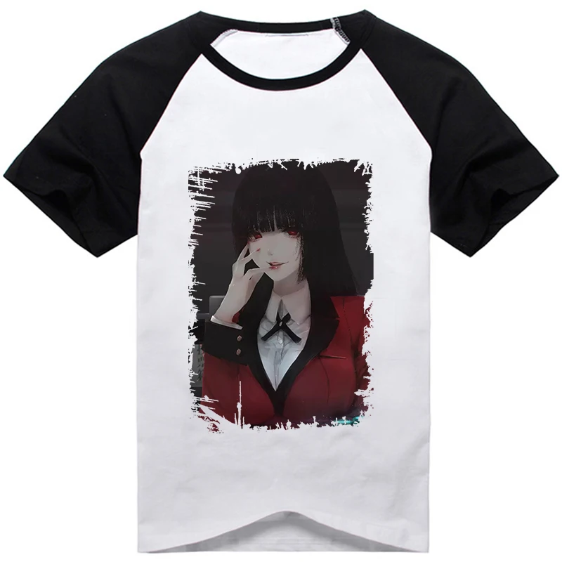 Аниме Kakegurui компульсивный игрок Yumeko Jabami Momobami Kirari Повседневная футболка с