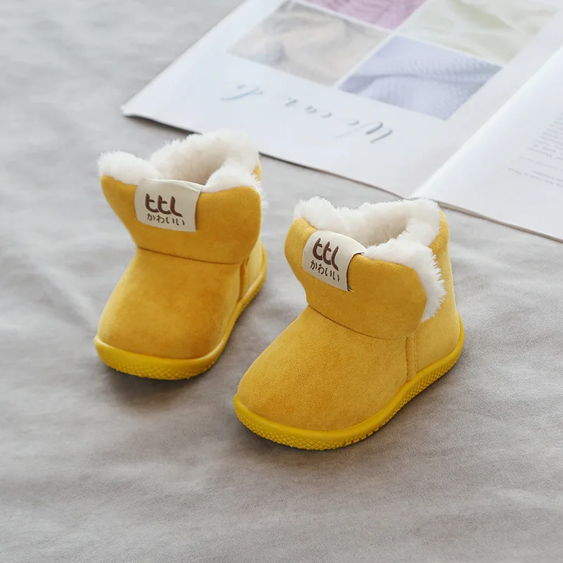 Winter New Children's Shoes Soft Bottom Baby Boots Toddler Shoes Padded Warm 1-4 Years Old Baby Shoes Non-slip Comfortable
