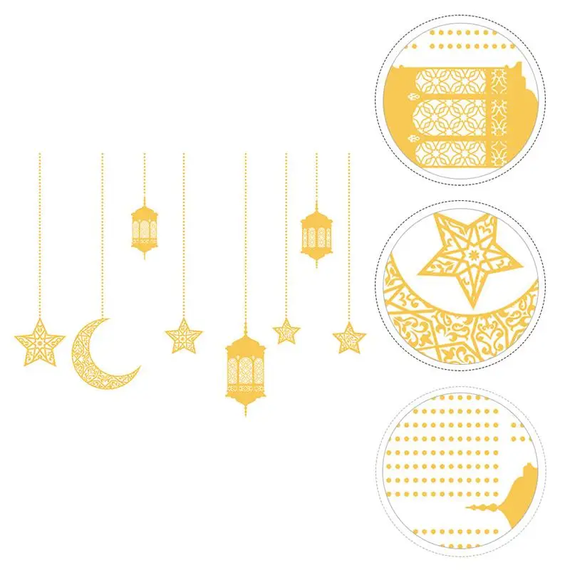 

1 Set of Ramadan Wall Stickers Creative Home Background Stickers Wall Ornaments