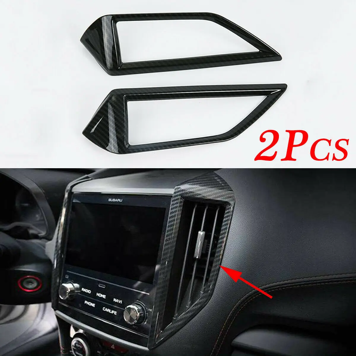 Накладка на переднее вентиляционное отверстие из углеродного волокна для Subaru XV