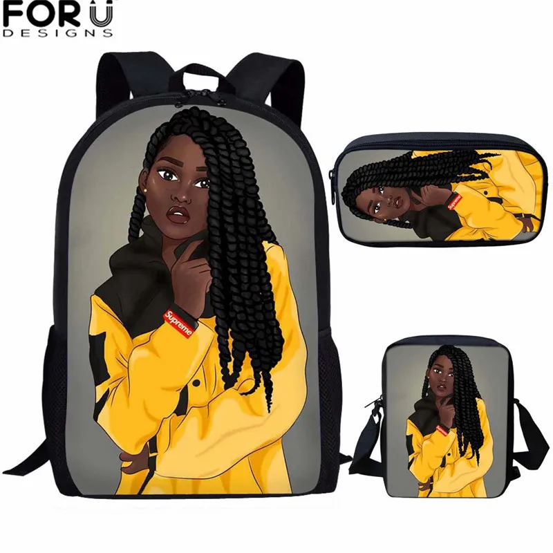 FORUDESIGNS/3 шт./компл. школьные сумки для начальной школы девочек модная африканская
