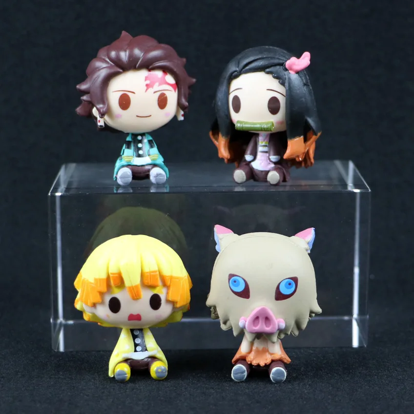 

Anime Figure Demon Slayer Kimetsu No Yaiba Doll Tanjiro Nezuko Zenitsu Demon Slayer Kawaii Decoration Children's Toys
