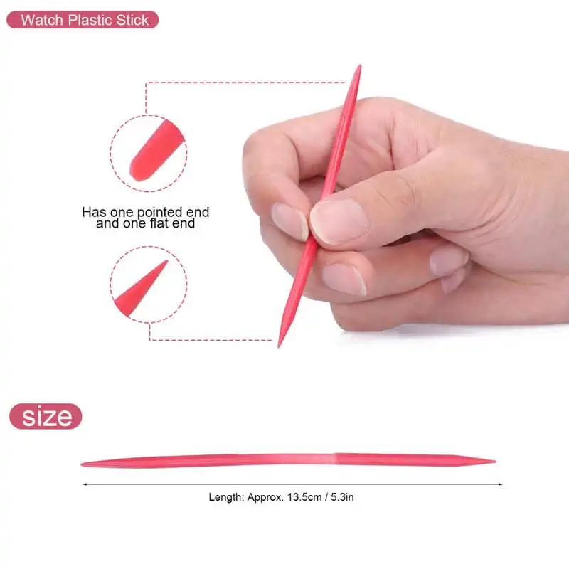 1 шт. 6436 двухголовый пластиковый инструмент для ремонта часов с заостренной