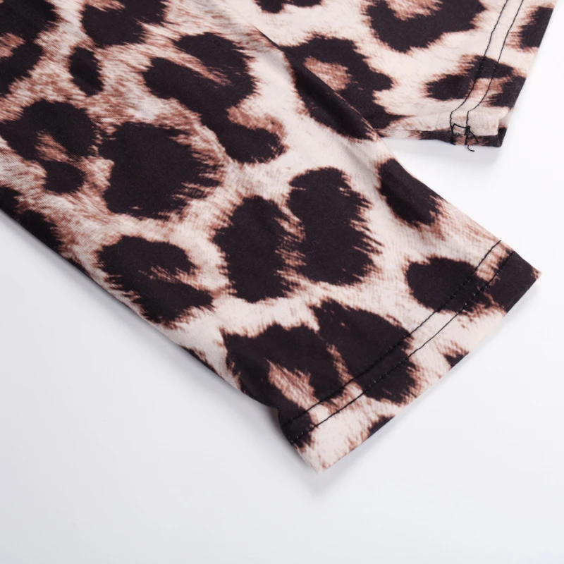 

PGSD Spring Autumn Female Top Casual T-shirt Leopard Print Patchwork Long Sleeve V-Neck Hollowed Out Pullover Women Clothes