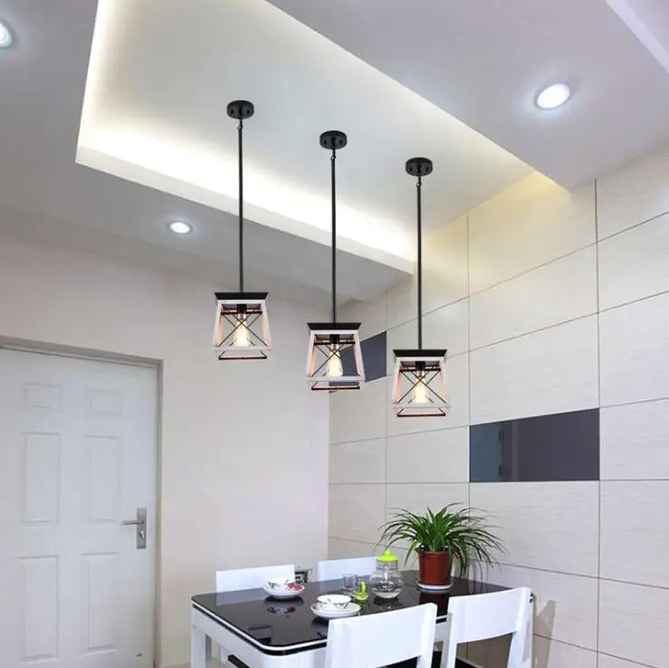 Винтажная Подвесная лампа в стиле индастриал потолочный светильник для гостиной