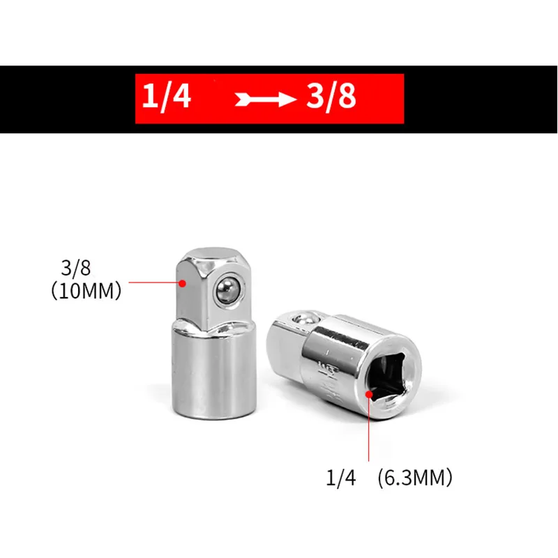 1/4\\\\\\\\\\\\\\\" 3/8\\\\\\\\\\\\\\\" 1/2\\\\\\\\\\\\\\\" Socket Adapter Steel Hex Driver Shank Spanner Converter Wrench