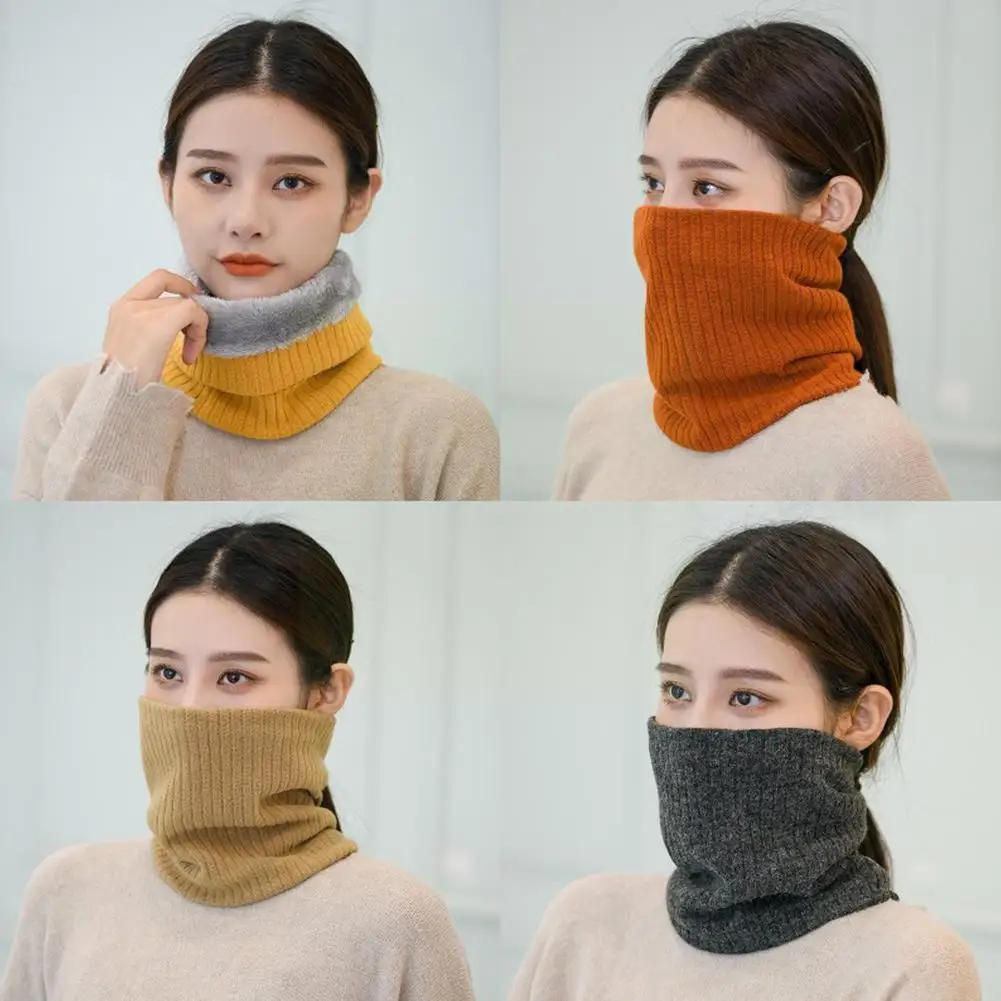 

Цветной шарф с капюшоном Женский Воротник с защитой шеи нагрудник зимний осенний нагрудник для студентов теплый вязаный и универсальный го...