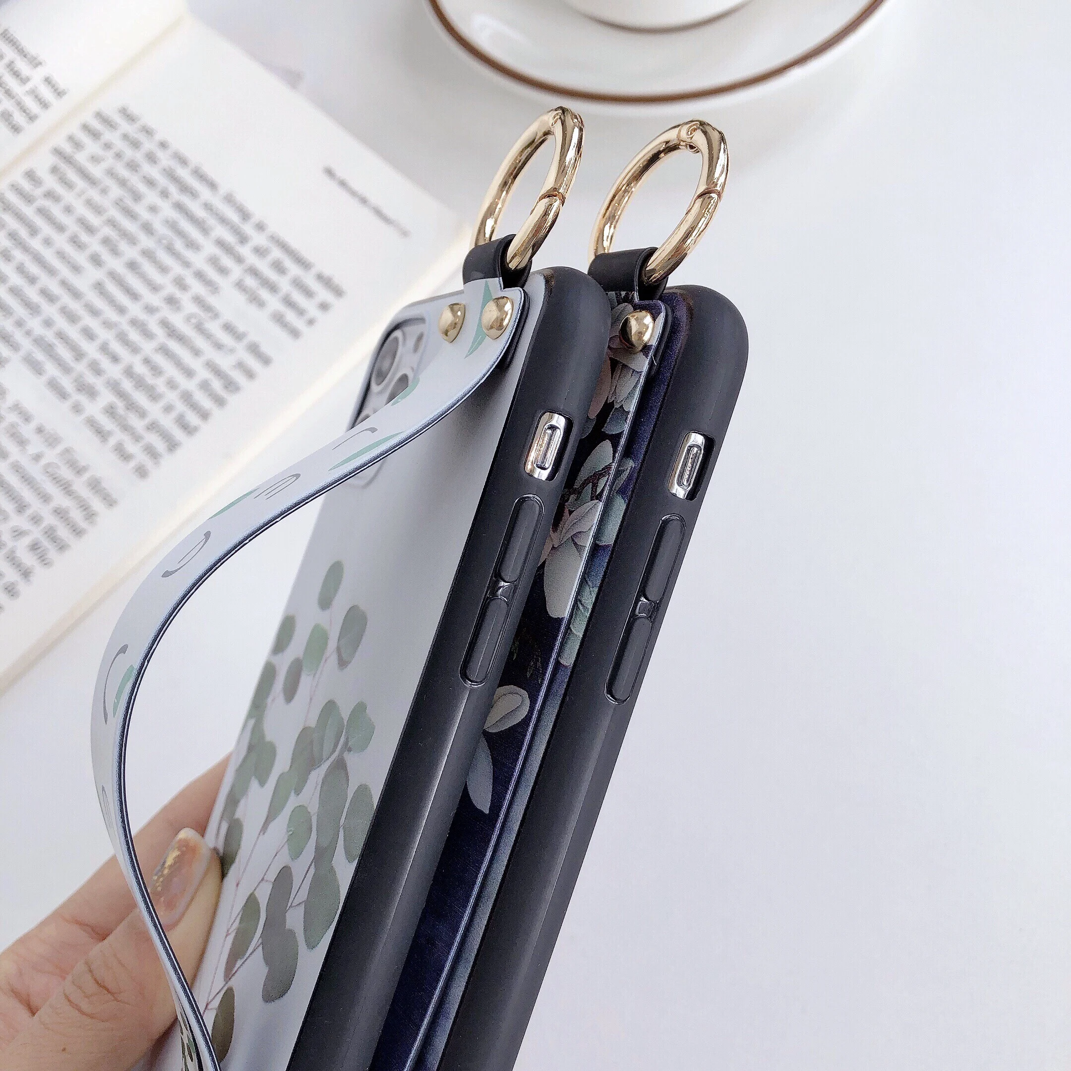 For Huawei Honor 8x 10 9 Lite Enjoy 8 Plus Nova 3i 5 Case Fashion Flower Dinosaur Lanyard Stand Silicon Phone Cover |