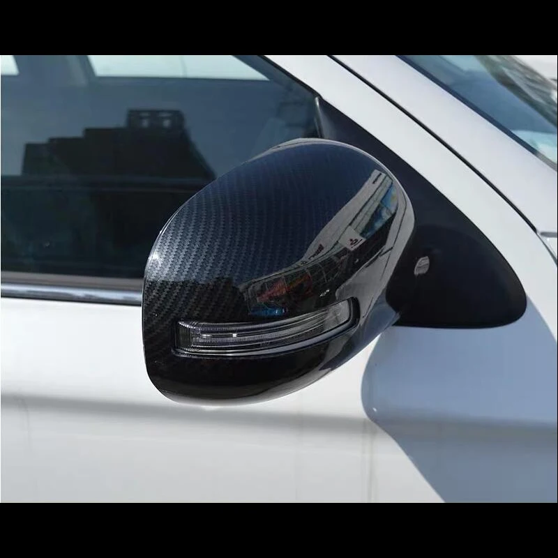2 шт. хромированные Чехлы для зеркала заднего вида из углеродного волокна Mitsubishi