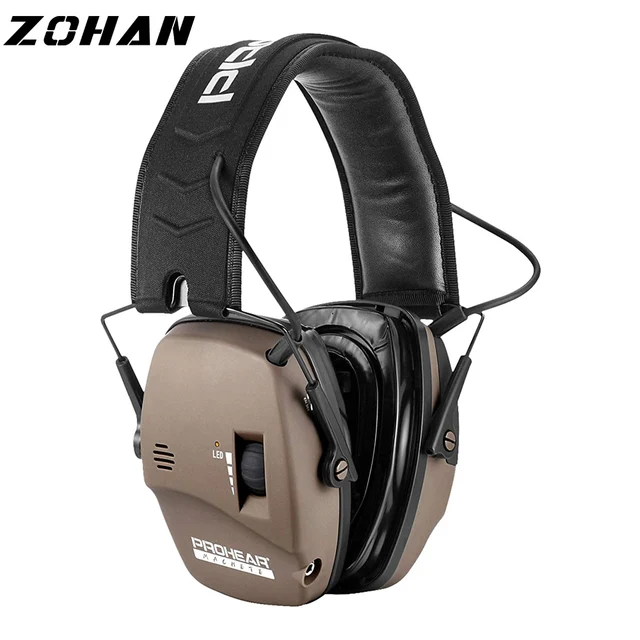 Zohan electronic shooting ear hearing protection anti-noise earmuffs headphones for shooter noise reduction sound amplification
