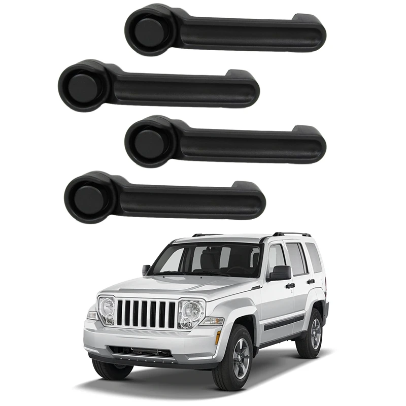 

4Pcs Door Outer Handle Exterior Door Handle Fits All Four Doors 4589164AI for 2007-2018 Jeep Wrangler