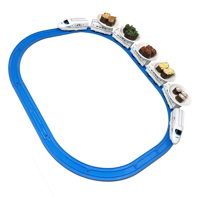 

Sushi Train Rotary Sushi Toy Track Conveyor Belt Rotating Table Kid Food Train Set DIY Sushi Making Family No Battery