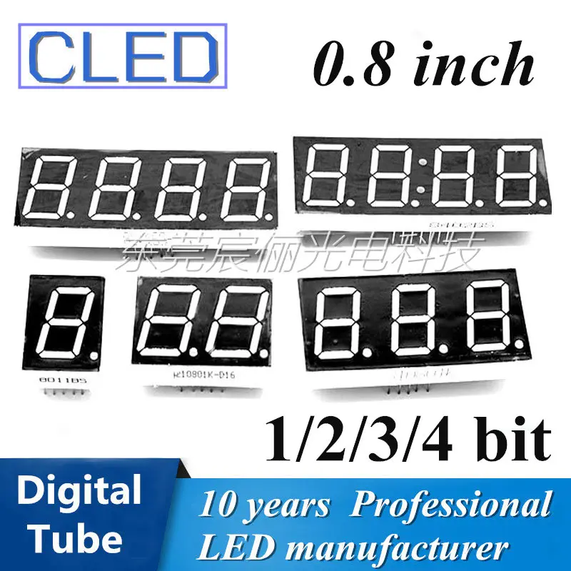 ЖК-дисплей 0 8 дюйма 7-сегментный красный/синий/зеленый/белый светодиодный дисплей