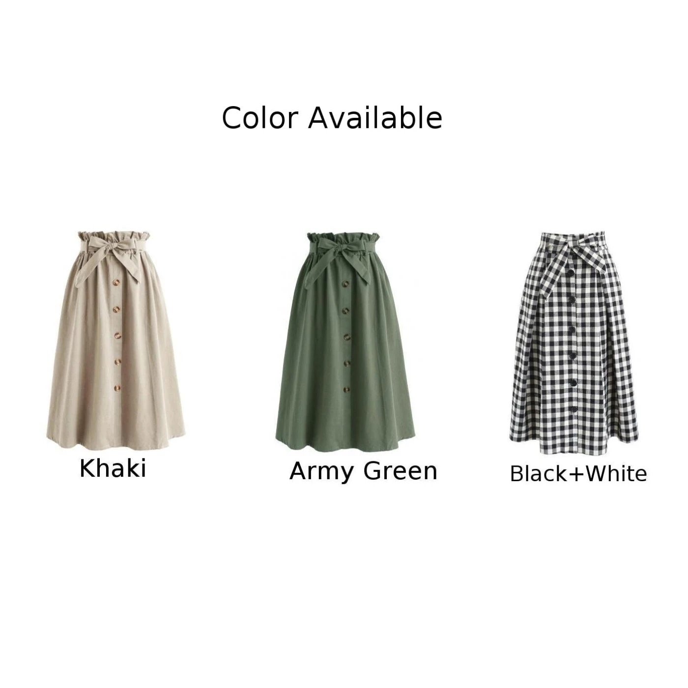 Женские юбки городской стиль мода сплошной цвет высокая посадка на пуговице