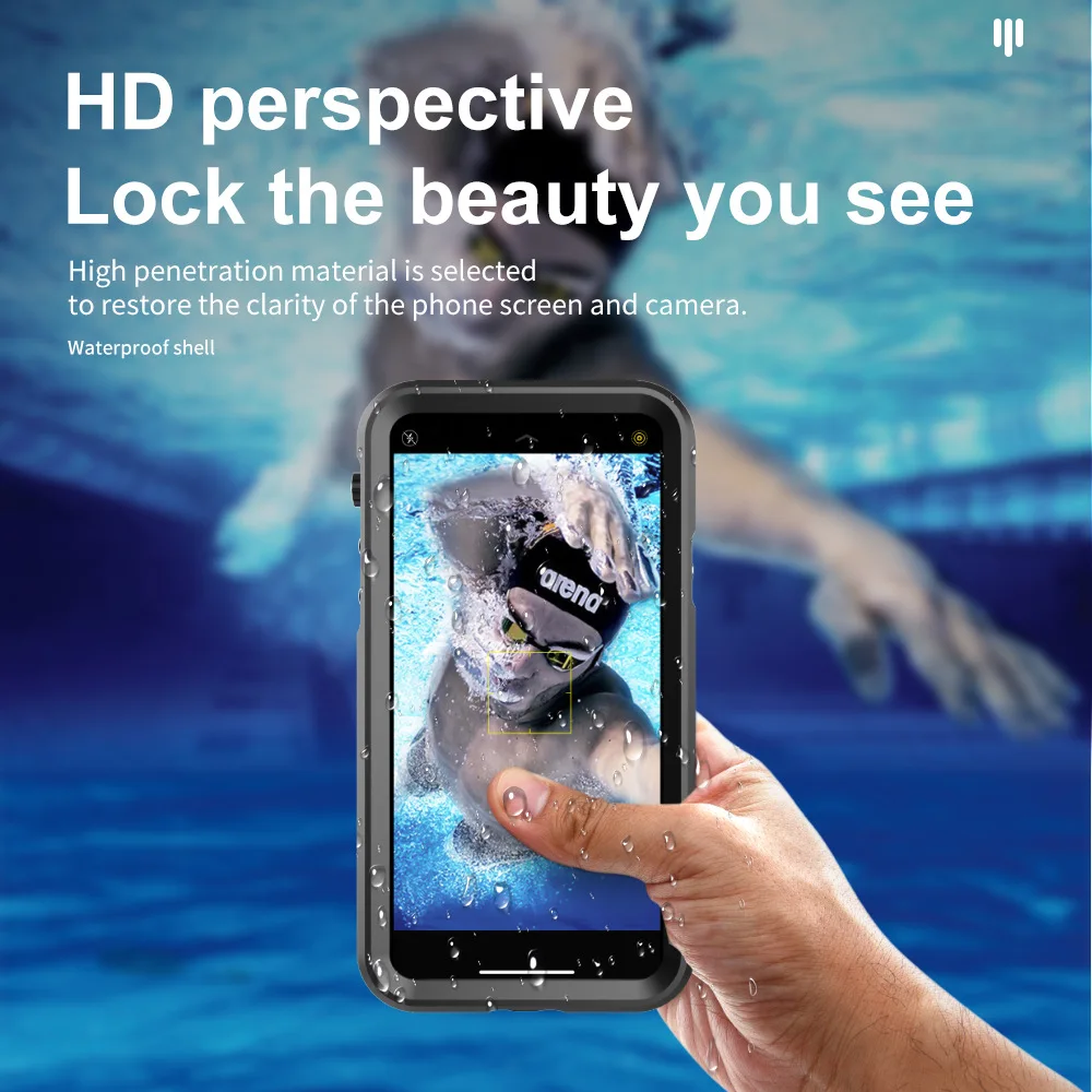 

IP68 Waterproof Phone Case For iphone 11 Pro Max Heavy Dut Doom Armor Metal Aluminum Cover for iphone 11 Pro Xs Max Xr Xs Coques