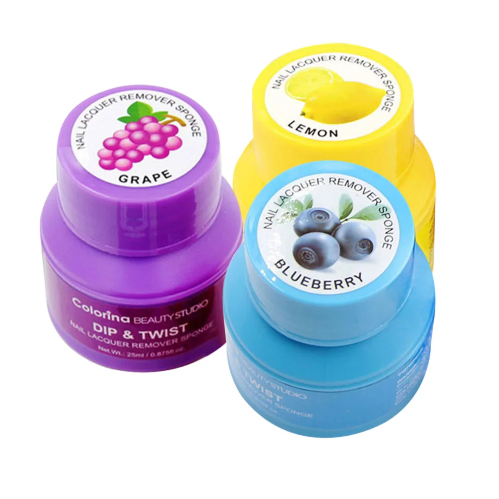 

2Pcs Portable Nail Polishing Removers Rotation Type Manicure Cleaning Sponges Nail Unloading Towels (Red)