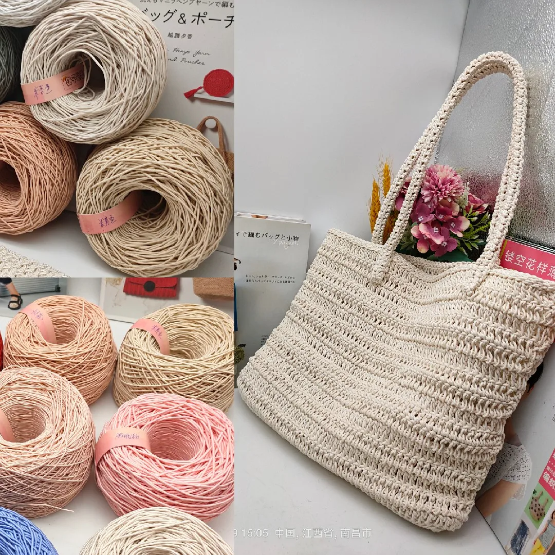 

Круглая хлопчатобумажная пряжа для ручного вязания, 250 г, 4 мм, хлопчатобумажная пряжа для вязания крючком, толстая вязаная нитка, нитки для р...