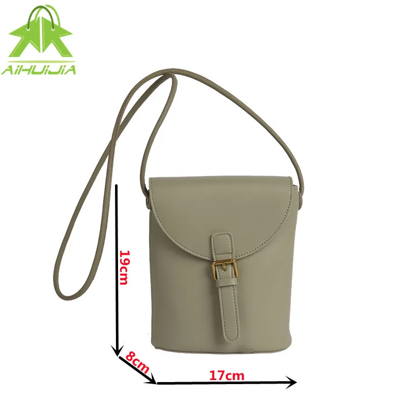 

Simplicity Vintage Women Messenger Bag Designers Luxury Handbags 2021 Fashion Solid Color Travel Shoulder Bag Female Bucket Bag
