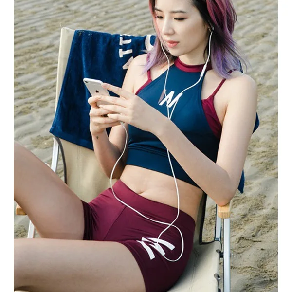 Тайское комбинированное бикини купальный костюм женский с маленьким бюстом и