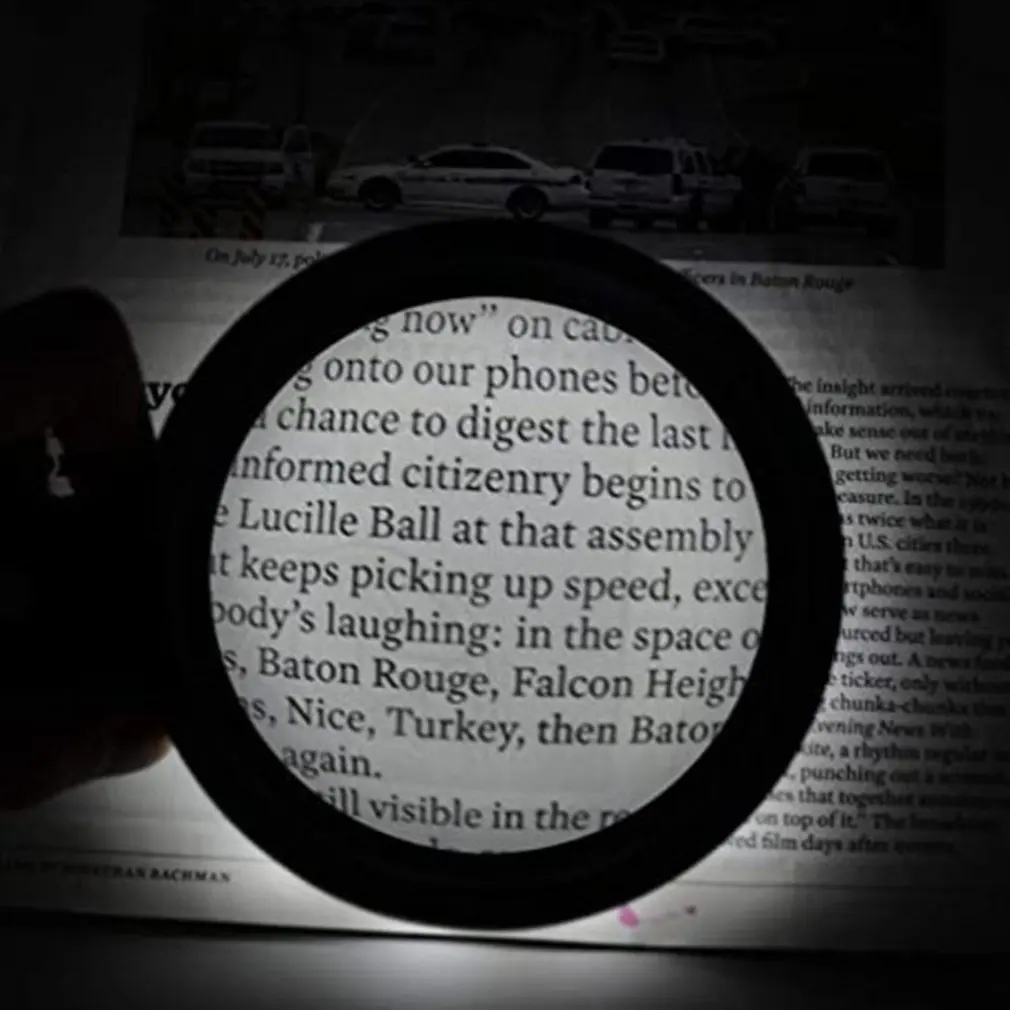 

Handheld Glass Magnifier With LED Light High-resolution High-definition Elderly Reading Large Magnifying Glass