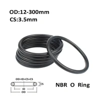 cs 3 5mm od 12300mm black nbr o ring seal gasket nitrile butadiene rubber spacer oil resistance washer round shape