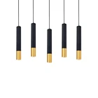 Мини-подвесной светильник, светодиодный, с матовой черной и золотой отделкой, 8 Вт, 12 Вт