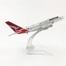 16 см 1/400 Масштаб литья под давлением Airbus Qantas A380 Airways Boeing B747 400