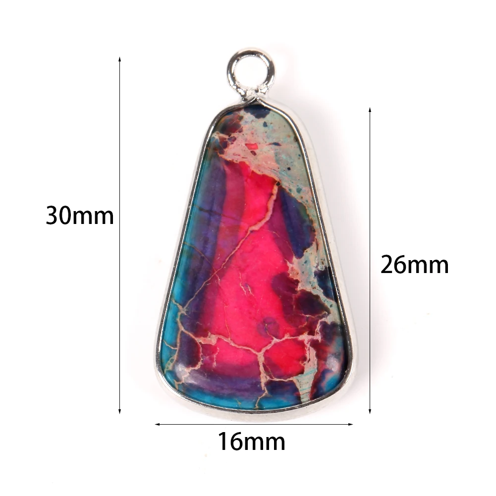 Трапециевидный морской осадок природное искусственное украшение подвеска