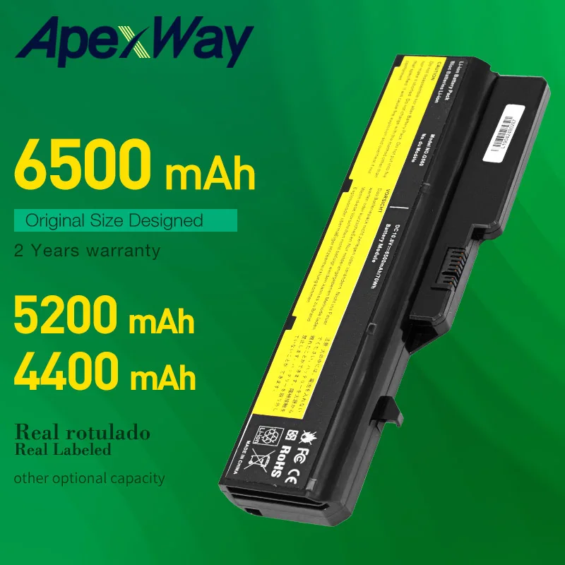 

Apexway 6 Cells New Laptop Battery For Lenovo G460 G560 G465 E47G L09L6Y02 L09S6Y02 L10P6F21 LO9S6Y02 b570e V360A Z370 K47A Z560
