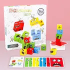 Детская Развивающая игра Монтессори, игрушка-выражение, головоломка с изображением лица, строительные блоки, игрушки для семейвечерние