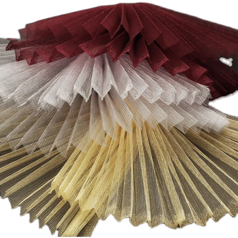 Мягкая сетка Lace230, белая/синяя/красная/белая/плиссированная марлевая мягкая ткань/Модная марлевая ткань/моделирование, материалы для рукоделия/Дизайнерская одежда