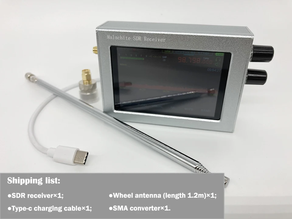 Приемник SDR 50 кгц-2 ГГц Malahit DSP 3 5 дюймовый сенсорный экран Коротковолновая версия