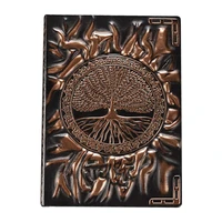 tree of life the book of shadows magic spell book embossed retro notebook