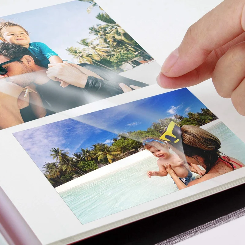 

Photo Album Scrapbook Linen DIY Memory Book Thick Pages with Protective Film Save Images Permanently,Best Gift Choice