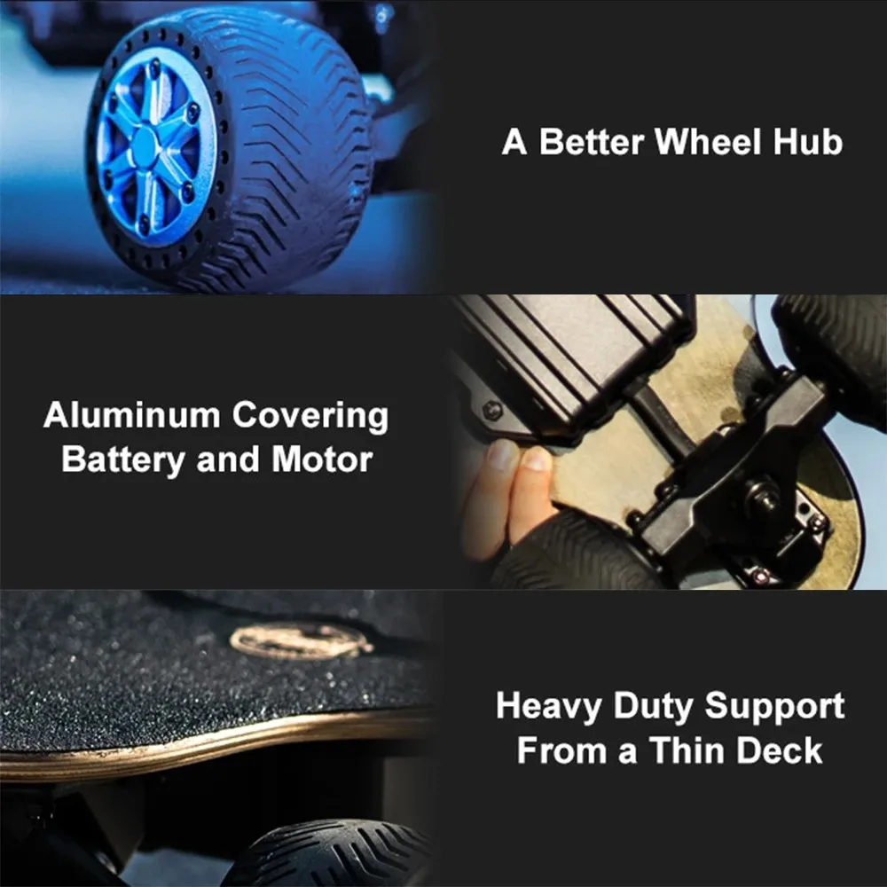 Günstig Elektrische Skateboard Städtischen Pritsche Roller Remote Longboard Erwachsene Hoverboard Für Teamgee Neue H20T Mit Gummi Räder