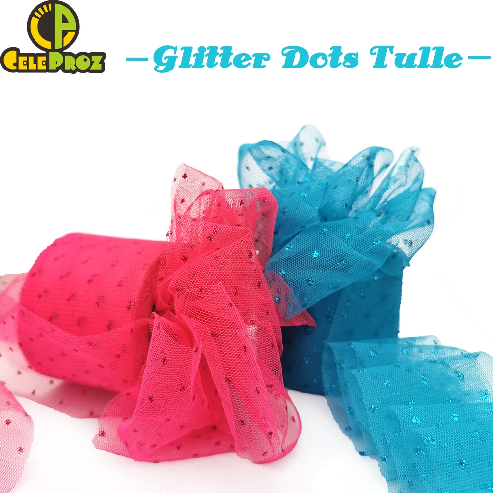 6 см блестящая фатиновая лента с блестками Тюль сетка рулон повязка на голову