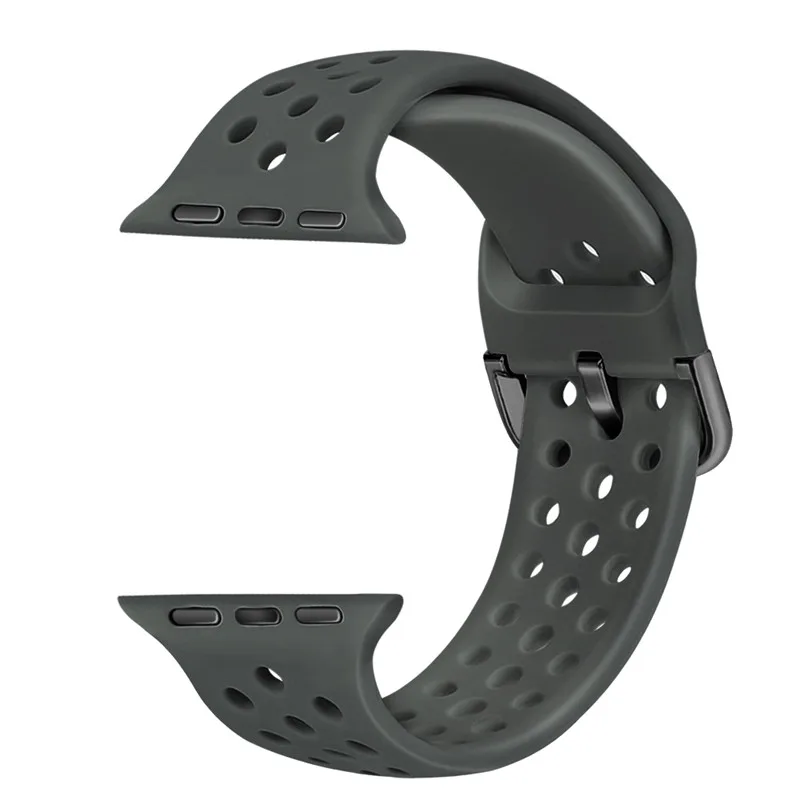 Ремешок для apple watch группа 4, версия 1, 2, 3, ремешок 44/40 мм силиконовый браслет для наручных часов iwatch серии, версия 1, 2, 3, ремешок 38, 42 мм, версия дышащий Браслет аксессуар