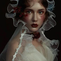 new white lace vintage lolita flower veil cosplay headwear costume accessories elegant bridel wedding veil headdress