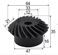 2pcs 3m 20teeths inner hole 12mm center distance51mm precision spiral bevel gear spiral bevel gear