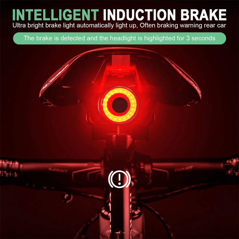 Велосипедный задний фонарь ультра ярсветильник стоп-сигнал зарядка через USB