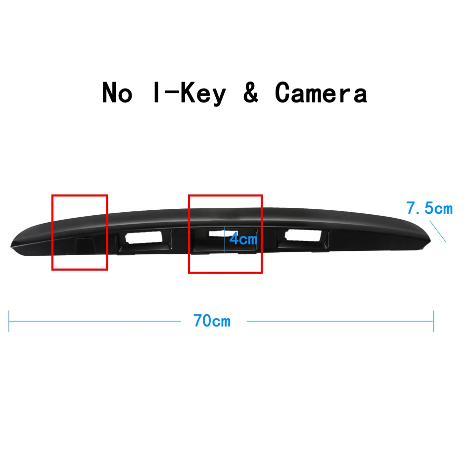 3 типа черная крышка багажника Ручка с/без I-key& отверстие для камеры для Nissan Qashqai J10 2007- пластиковая накладка