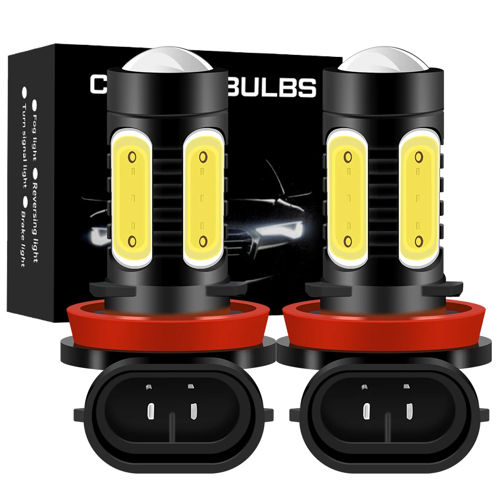 2X H11 LED Fog Lamp Golden Yellow White 9006 HB4 H27 881 PSX24W Car Automobile Bulb Lamp H8 Auto Fog Light 12V 24V 6000K 3000K