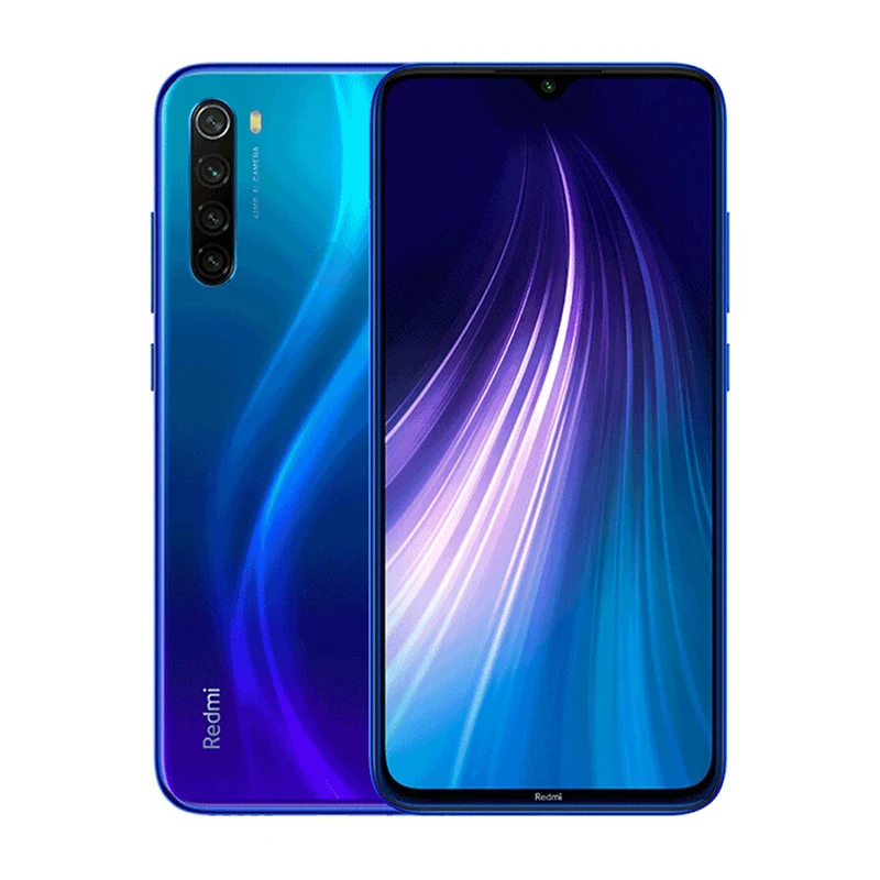 Blue Redmi Note 8 глобальная версия Xiaomi 4GB 64GB смартфон celular 48MP камеры Snapdragon 665 6.3FHD 4000mAh 18W 4K видео - Цвет: Blue